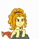  1:1 2016 adagio_dazzle_(eg) animated digital_media_(artwork) equestria_girls eyes_closed eyeshadow female feral fin grin hair hasbro jewelry low_res makeup musical_note my_little_pony necklace one_eye_closed open_mouth orange_body orange_hair orange_scales red_eyes rock scales simple_background singing siren smile solo tail tail_motion tailwag treble_clef tzc white_background wink yellow_body yellow_eyeshadow 