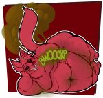  absurd_res anthro belly big_belly big_butt birdo_(artist) bodily_fluids burp_cloud burping butt canid canine canis cross deep_navel demon digital_media_(artwork) fart fart_cloud fur hair hi_res huge_belly inverted_cross jackal looking_at_viewer male mammal moobs morbidly_obese musk musk_clouds navel nude obese overweight piercing solo sweat tail text thick_thighs wide_hips zici_(johnnyfiveaces) 