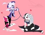  angel anthro bovid canid canid_demon canine canis caprine cherub collin_(helluva_boss) dalmatian demon domestic_dog female group hellhound helluva_boss hertion1333 hi_res loona_(helluva_boss) male male/female mammal sheep trio 