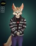  absurd_res canid canine clothed clothing fennec fox hi_res jacket male mammal pawprincess solo topwear 