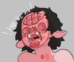  black_hair candy_gore cross_section dekobee digital_media_(artwork) floppy_ears goo_creature gore hair humanoid keffkekui male solo text tongue undead 