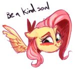  2017 blush bust_portrait dialogue digital_media_(artwork) equid equine eyebrows feathered_wings feathers female feral fluttershy_(mlp) friendship_is_magic hair hasbro hi_res long_hair mammal my_little_pony pegasus pink_hair portrait simple_background solo white_background wings wreckham yellow_body yellow_feathers 
