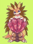  animal_genitalia animal_penis balls echidna_penis feral foiblex generation_1_pokemon genitals hi_res male multi_balls multi_genitalia multi_penis nintendo penis pokemon pokemon_(species) sandslash solo vein veiny_penis 