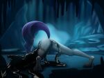  4:3 absurd_res ass_up bound cavern encasement equid equine female friendship_is_magic goo_creature hasbro hi_res horn horse living_latex mammal my_little_pony rarity_(mlp) solo stirren tendrils trapped unicorn 