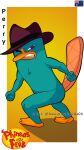  absurd_res angry anthro australia australian australian_flag awesomemazda04 beak beaver_tail blue_body blue_fur brown_eyes chest_fur clothing disney fedora fighting_pose fist fur gums_showing hat headgear headwear hi_res logo male mammal monotreme nationality orange_feet orange_tail perry_the_platypus phineas_and_ferb platypus pose solo tail teeth text watermark 