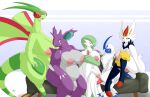  absol absurd_res animal_genitalia animal_penis anthro anus balls big_breasts breasts butt cinderace flygon furniture gardevoir generation_1_pokemon generation_3_pokemon generation_8_pokemon genitals group gynomorph hi_res intersex male nidoking nintendo penis penis_size_difference pokemon pokemon_(species) ranthfox sofa thick_thighs 