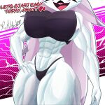  abs absurd_res anthro avian beak bird clothing female hand_on_hip helluva_boss hi_res mrmelted muscular muscular_female panties solo stella_(helluva_boss) underwear 