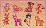  abra-ca-dabra_(mlp) accessory applejack_(mlp:g1) applejack_(mlp:g3) autumn_crisp autumn_skye_(mlp) bangs blonde_hair bottomless bow_ribbon braided_hair chibi clothed clothing cutie_mark earth_pony equid equine feathered_wings feathers female feral furgonomics green_hair group gusty_(mlp) hair hasbro hat hat_only headgear headgear_only headwear headwear_only hi_res hooves horn horse mammal mlp_g1 mlp_g3 mostly_nude my_little_pony neck_bow pegasus pony pumpkin_tart_(mlp) ribbons sidruni sweater sweater_only tail tail_accessory tail_bow tail_ribbon tail_tuft topwear topwear_only tuft unicorn unicorn_horn wings witch_hat 