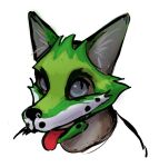  ambiguous_gender animal_mask anthro digital_media_(artwork) felid feline fox_mask hi_res looking_at_viewer mammal mask pup_mask simple_background thrashthrash white_background 