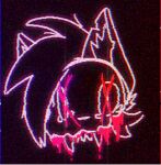  agressive andromorph anthro blood blood_on_mouth bodily_fluids canid canine canis cross-eyed ear_scar glitch glowing glowing_eyes hair intersex male mammal personal_grooming rgb_shift scar silvobi/bongo solo styling_hair tears wolf 