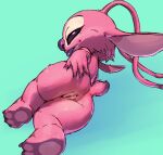  absurd_res alien angel_(lilo_and_stitch) antennae_(anatomy) anthro anus big_ears big_eyes blep butt disney experiment_(lilo_and_stitch) feet female fur genitals hi_res lilo_and_stitch lying napalm_express narrowed_eyes nude on_side pink_body pink_fur presenting presenting_hindquarters pussy rear_view short_tail solo tail tongue tongue_out 