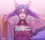  ada_jokercat animal_humanoid canid canid_humanoid canine canine_humanoid clawed_fingers clothing collarbone eyewear fox_humanoid glasses gloves_(marking) hair hi_res humanoid inner_ear_fluff kuya_(nu:_carnival) male mammal mammal_humanoid markings mole_(marking) nu:_carnival prick_ears purple_hair raised_arms round_glasses shirt solo sunglasses tail tattoo tight_clothing topwear tuft 