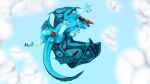  3d_(artwork) absurd_res aerial_acrobatics balls claws cloud digital_media_(artwork) felkin flying genitals haloren hi_res knot paws penis wings zairiza 