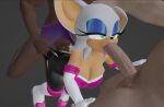  anthro bat breasts cleavage clothed clothing female from_behind_position genitals group hand_on_head hi_res human male male/female mammal nottanj oral penis rouge_the_bat sega sex sonic_the_hedgehog_(series) torn_clothing trio unfinished 