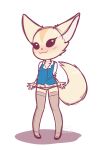  2019 5_fingers :3 adult_(lore) aggressive_retsuko anthro arms_behind big_ears big_tail biped blush blush_lines bunnybits canid canine cheek_tuft clothing colored crotch_tuft facial_tuft featureless_eyes female fennec fenneko fingers flat_chested flat_colors fluffy fluffy_tail footwear fox front_view full-length_portrait hand_on_panties hands_on_sides hi_res legwear long_ears mammal mouth_closed nipple_outline panties pantsless portrait sanrio shirt shoes simple_background sketch solo spot_shadow standing stretched_clothing tail teasing topwear triangle_nose tuft underwear undressing watermark white_background 