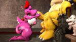  &lt;3 16:9 3d_(artwork) accessory anthro areola balls big_balls big_breasts big_penis birdo birdo_(character) bodily_fluids bow_(feature) bow_accessory bow_ribbon bowser breasts butt castle claws cobaltapple detailed_background digital_media_(artwork) duo erection eyes_closed feet fellatio female genital_fluids genitals hair_accessory hair_bow hair_ribbon hi_res huge_balls huge_penis humanoid humanoid_genitalia humanoid_penis inside kneeling kneeling_oral_position koopa male mammal mario_bros muscular nintendo nipples nude open_mouth oral penile penis pink_body precum reptile ribbons scalie sex siphon_(anatomy) smile source_filmmaker spikes sucking tail thick_thighs toe_claws tongue tongue_out widescreen 