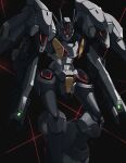  doodlebird14 dual_wielding glowing glowing_eye gun gundam gundam_pharact gundam_suisei_no_majo highres holding holding_gun holding_weapon mecha mobile_suit no_humans red_eyes robot science_fiction sidelighting solo weapon 