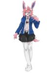  artist_name bottomwear clothing eeveelution female footwear generation_6_pokemon hair hi_res nintendo pink_hair pokemon pokemon_(species) simple_background skirt socks solo spike_the_furry sylveon sylveona(spikethefurry) white_background 