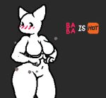  ambiguous_species animated anthro baba baba_is_you blush breasts digital_media_(artwork) english_text female hi_res isagoodfriend navel nude pixel_(artwork) short_playtime shy solo text thick_thighs wide_hips 