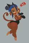  anthro bloons_tower_defense bunny_costume cat_lingerie clothing costume dialogue fangs female haplorhine hi_res leotard lingerie mammal monkey ninja_kiwi primate sauda solo speech_bubble talking_to_viewer teeth the_heking_(artist) 