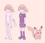  ambiguous_gender balls clothed clothing duo erection feral flaccid generation_1_pokemon genitals humanoid_genitalia humanoid_penis labbit1337 male nintendo not_furry_focus nude penis pikachu pokemon pokemon_(species) 