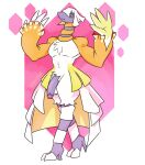  alpha_channel anthro avian big_penis bottomwear clothing espathra generation_9_pokemon genitals girly hair half-erect hi_res humanoid_genitalia humanoid_penis long_neck male nintendo penis pokemon pokemon_(species) pose simple_background skirt solo sophymn standing transparent_background white_hair 