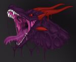  anthro bodily_fluids devourer_(razor_koopa) digital_media_(artwork) dragon dripping fangs goo_creature goo_dragon goo_dripping hi_res horn imminent_vore male male_pred mouth_shot muscular muscular_anthro muscular_male open_mouth oral_vore purple_body purple_flesh red_eyes saliva saliva_drip saliva_on_face saliva_on_tongue saliva_string salivating scalie simple_background slime solo spikes spikes_(anatomy) teeth throat tongue tongue_out victorserp vore 