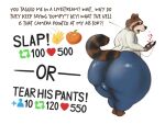  anthro big_butt bottomwear brown_body brown_fur bulge butt chubby_belly chubby_cheeks chubby_male clothed clothing curvy_body curvy_figure curvy_male english_text form_fitting fur guardians_of_the_galaxy headphones huge_butt livestream livestreaming male mammal marvel pants phone procyonid pudgy_belly raccoon rear_view rocket_raccoon slightly_chubby solo strip_game sweater tail text thick_tail thick_thighs thirstydraws topwear turtleneck wide_hips 