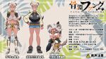  2021 alternate_costume alternate_hairstyle animal_humanoid arm_guards big_breasts blonde_highlights bone boots bottomwear breasts chibi clothing collar cutoffs denim denim_clothing fang_honebuchi fang_honebuchi_(artist) female footwear hair highlights_(coloring) hotpants humanoid hyena hyena_humanoid inner_ear_fluff jacket japanese_text jewelry mammal mammal_humanoid model_sheet muscular muscular_female necklace pen red_eyes sharp_teeth shaved_sides shorts silver_hair solo tanned_skin teeth text topwear tuft vtuber 