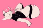  &lt;3 anthro balls bodily_fluids canid canine clothing cum cum_on_face cum_on_self ejaculation erection fox genital_fluids genitals legwear lying male mammal on_back penis shirt solo squishy_(artist) tail thick_thighs thigh_highs tongue tongue_out topwear 