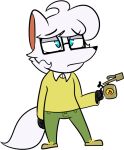  2016 :| alpha_channel anthro arctic_fox biped bjorn_severin black_eyebrows black_eyewear black_glasses black_nose blowtorch blue_eyes bottomwear canid canine chokovit_(artist) clothed clothed_anthro clothed_male clothing colored cowlick digital_drawing_(artwork) digital_media_(artwork) eyebrow_through_hair eyebrows eyewear footwear fox front_view full-length_portrait fur glasses green_bottomwear green_clothing green_pants hair holding_blowtorch male male_anthro mammal mouth_closed no_pupils pants portrait rectangular_glasses red_inner_ear shoes simple_background solo standing sweater tail tan_clothing tan_footwear tan_shoes topwear translucent translucent_hair transparent_background white_body white_ears white_fur white_hair white_tail white_tuft yellow_clothing yellow_sweater yellow_topwear 