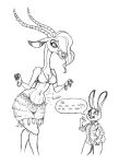  antelope anthro asking_why big_breasts bottomwear bovid bracelet breast_size_difference breasts cleavage clothed clothing coin_belt crop_top digital_drawing_(artwork) digital_media_(artwork) disney duo emanata english_text eyeshadow female gazelle gazelle_(zootopia) hi_res hungry imminent_vore jewelry killboo larger_anthro larger_female licking licking_lips long_neck looming makeup mammal midriff navel pattern_clothing pattern_shirt pattern_topwear plaid plaid_clothing plaid_shirt plaid_topwear rumbling_stomach sequence shirt size_difference skirt small_breasts smaller_anthro smaller_female tassels text tongue tongue_out topwear zootopia 