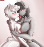  absurd_res anthro aurora_the_bear bear big_breasts blush bodily_fluids breasts collar dominant dominatrix drawalaverr drooling equid equine fan_character fangs female female/female french_kissing hasbro hi_res horn kissing mammal muscular muscular_female my_little_pony nipples nude open_mouth saliva saliva_string simple_background solo teeth tongue tongue_out unicorn 