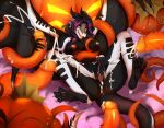  absurd_res anthro bodily_fluids butt cum dragon female genital_fluids genitals halloween hi_res holidays nyx_(nyxiii) pussy rainwing solo tentacles wings_of_fire zenvist 
