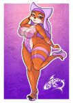  absurd_res anthro big_breasts bodypaint breasts canid canine clothing disney female footwear fox genitals hi_res high_heels maid_marian mammal nipples nude pussy renegade-157 robin_hood_(disney) solo thick_thighs uniform 