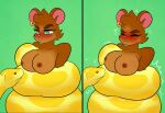 ambiguous_gender anthro big_breasts blush breasts coiling duo ear_piercing ear_ring erect_nipples eyelashes female feral mammal mouse murid murine nipples piercing reptile ring_piercing rlyshypanda rodent scalie snake squeezing violet_(rlyshypanda) 