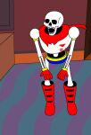  ambiguous_gender animated_skeleton bone boots clothed clothing footwear gloves handwear hi_res humanoid meme not_furry open_mouth papyrus_(undertale) pixelated redcrystal scarf skeleton solo television undead undertale undertale_(series) 