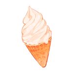  amakawa_tamawo food food_focus ice_cream ice_cream_cone no_humans original simple_background soft_serve star_(symbol) still_life white_background 