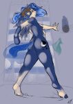  2019 5_fingers ambiguous_gender anthro blue_body blue_fur blue_hair blue_tail breasts brown_eyes brown_hair butt cutie_mark digital_media_(artwork) dock equid equine ethereal_tail feathered_wings feathers fingers friendship_is_magic fur gender_transformation growth hair halcy0n hasbro hi_res hooves horn human light_body light_skin looking_back mammal mtf_transformation my_little_pony nipples princess_luna_(mlp) species_transformation standing tail tail_growth tan_body tan_skin teats transformation wing_growth winged_unicorn wings 