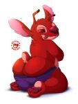  absurd_res alien antennae_(anatomy) balls bedroom_eyes belly big_balls big_belly big_bulge big_butt big_ears briefs bulge butt chubby_male clothed clothing dexter_draws digital_media_(artwork) dipstick_antennae disney ears_up experiment_(lilo_and_stitch) feet fur genitals hair head_tuft hi_res huge_balls huge_bulge huge_butt hyper hyper_butt kneeling leroy_(lilo_and_stitch) lilo_and_stitch looking_at_viewer looking_back male mostly_nude multicolored_antennae narrowed_eyes nub_tail overweight overweight_male pawpads paws presenting presenting_hindquarters purple_clothing purple_underwear raised_tail red_body red_eyes red_fur red_nose seductive sharp_teeth sitting slightly_chubby small_tail smile solo tail teeth thick_thighs toes tongue tuft underwear 