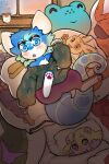  anthro big_tail body_pillow candle clothing cupic cute_expression dakimakura_design dakimakura_pillow male mammal murid murine paws pillow rat rodent snow solo sweater tail topwear winter 