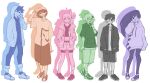  2girls 4boys aubrey_(omori) basil_(omori) doroidsan hero_(omori) highres instrument_request kel_(omori) mari_(omori) multiple_boys multiple_girls omori sunny_(omori) 