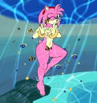  amy_rose anthro bikini bracelet breasts bubble camera_overlay clothing convenient_censorship emerald_coast eulipotyphlan feet female fish fur gesture hair hand_heart hedgehog jewelry mammal marine nude_female one_eye_closed pink_body pink_fur pink_hair sega solo sonic_the_hedgehog_(series) swimwear the_mad_monk two_piece_swimsuit underwater water wink 