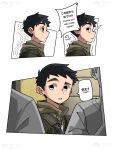  clothed clothing comic digital_media_(artwork) group hi_res human male mammal pages question_mark rekidesu series text walking 