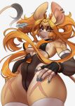  absurd_res aeryn_(kerberos) anthro big_ears blonde_hair bra cat_o_9tails clothing ear_piercing eyeshadow female hair heterochromia hi_res legwear looking_at_viewer makeup mammal meme muscular muscular_anthro muscular_female pathetic_(meme) piercing rodent scar solo stockings thick_thighs underwear 