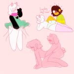  1:1 anal anal_penetration anonymous_artist anthro blush bovid caprine casual_exposure clothing cute_expression deltarune duo goat human kris_(deltarune) male male/male mammal penetration ralsei smile tail tail_motion tailwag undertale_(series) underwear 