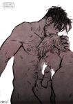 2boys arm_hair backlighting bad_id bad_tumblr_id bara black_hair blonde_hair blush chest_hair completely_nude couple cris_art erection feet_out_of_frame from_side greyscale hand_on_another&#039;s_head hulkling kissing_penis leg_hair long_sideburns male_focus marvel monochrome multiple_boys navel navel_hair nipples nude pectorals short_hair sideburns sideburns_stubble thick_eyebrows toned toned_male wiccan yaoi 