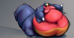  absurd_res anthro ayaxstudio belly big_belly big_tail deep_navel dragon garchomp generation_4_pokemon hi_res male moobs morbidly_obese morbidly_obese_anthro morbidly_obese_male navel nintendo obese obese_anthro obese_male overweight overweight_anthro overweight_male pokemon pokemon_(species) signature solo tail thick_tail 