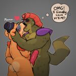  alligator alligatorid anthro balls beat big_butt big_knot big_penis big_tail blush blush_lines bodily_fluids butt clothing crocodilian cum dialogue drooling drooling_on_partner duo eyes_closed five_nights_at_freddy&#039;s five_nights_at_freddy&#039;s:_security_breach freddy_(fnaf) french_kissing fur fur_tuft genital_fluids genitals glamrock_freddy_(fnaf) glistening glistening_butt glistening_genitalia glistening_knot glistening_penis green_body green_skin hair hand_on_head hat hat_only headgear headgear_only headwear headwear_only hi_res kissing knot male male/male mohawk montgomery_gator_(fnaf) mostly_nude muscular muscular_male neck_tuft nude onomatopoeia orange_body orange_fur penis precum red_hair red_knot reptile saliva scalie scottgames short_tail shoulder_pads simple_background size_difference sound_effects spots spyromancer standing steel_wool_studios tail tan_body tan_fur text though_bubble tongue tongue_out tuft 