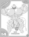  4:5 abs absurd_res alternate_species animate_inanimate annaengine anthro balloon balloon_humanoid balls barefoot biceps big_muscles big_nipples big_pecs big_penis border circumcised cord cord_tail digital_drawing_(artwork) digital_media_(artwork) english_text eyeless feet flaccid flexing front_view genitals grey_border hi_res huge_pecs humanoid humanoid_genitalia humanoid_penis humanoidized inanimate_object inflatable living_balloon living_inflatable lying male monochrome monotone_body muscular muscular_humanoid muscular_male navel nipples not_furry nude on_back open_mouth pecs penis portrait raised_arms rubber rubber_body simple_background smile solo tail teeth text thin_tail unusual_anatomy unusual_nipples vein veiny_penis white_background 